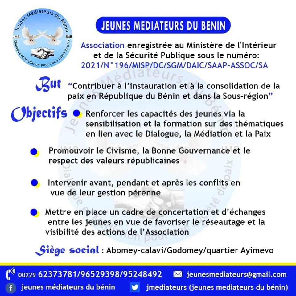 You are currently viewing Association des Jeunes Médiateurs du Bénin (JMB)